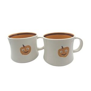 Starbucks 2006 Halloween Vampire Pumpkin Jack-o'-Lantern coffee cups 14oz 2-pack